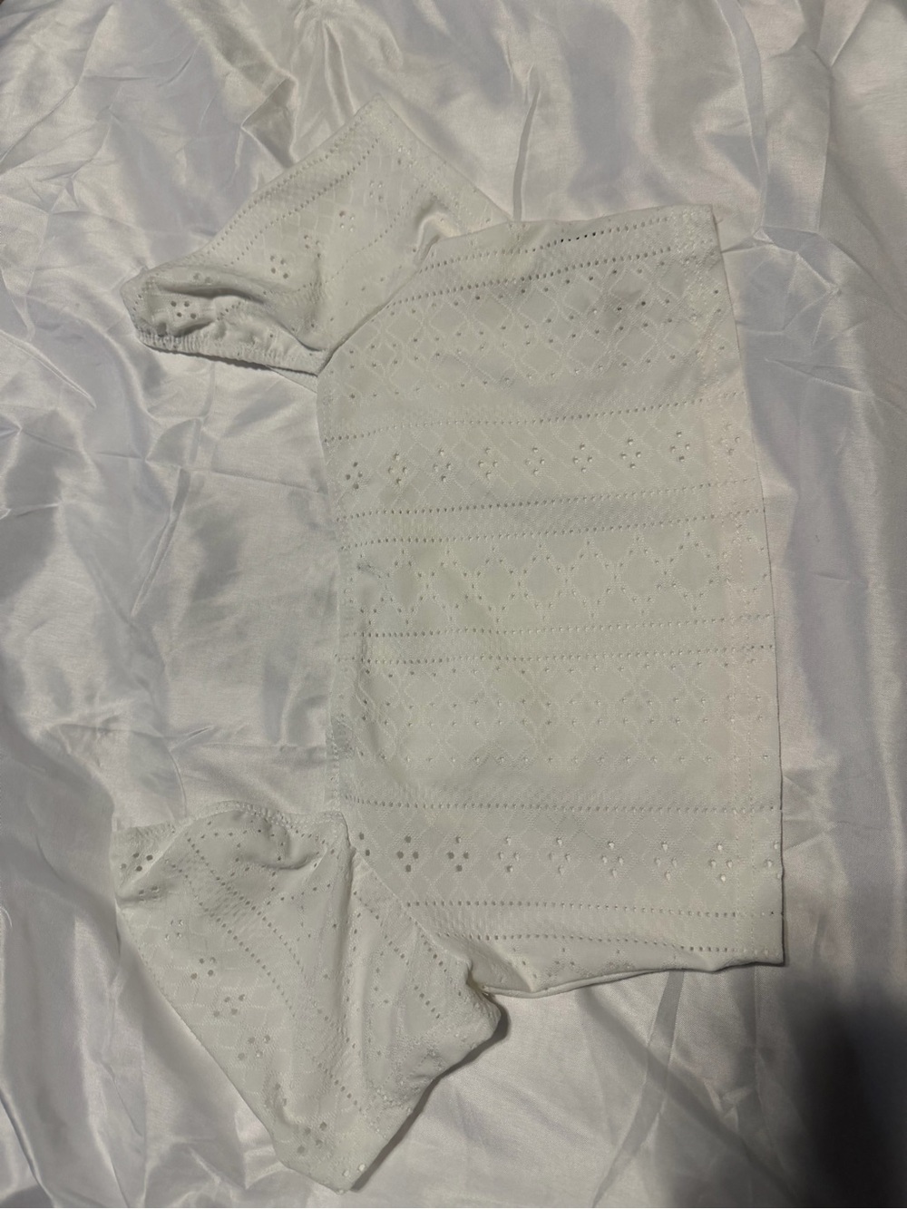 White Eyelet Off-Shoulder Top